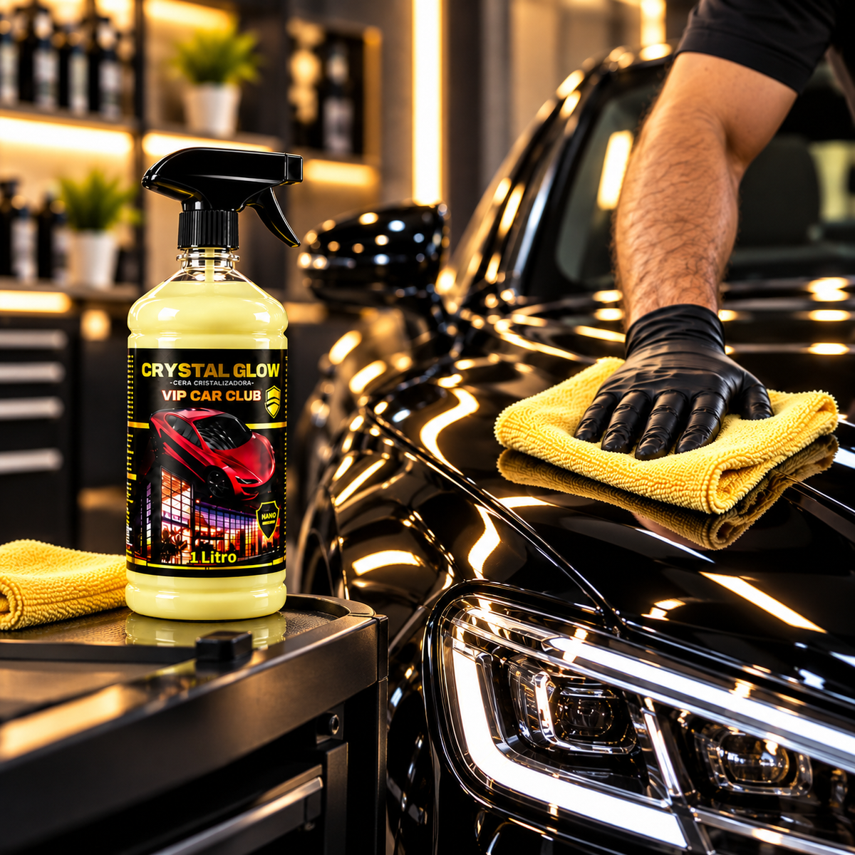 Crystal Glow Premium – Cera Automotiva com Carnaúba Pura