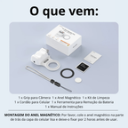 Suporte Magnético Inteligente para Celular com Luz e Controle Remoto