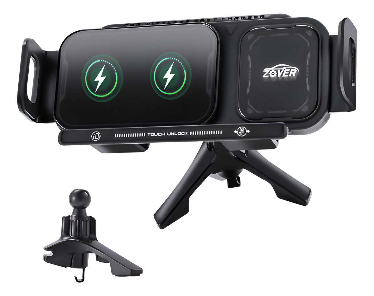 Suporte Celular Veicular - Carregador por Indução e Fixação 360° Automática