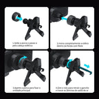 Suporte Celular Veicular - Carregador por Indução e Fixação 360° Automática
