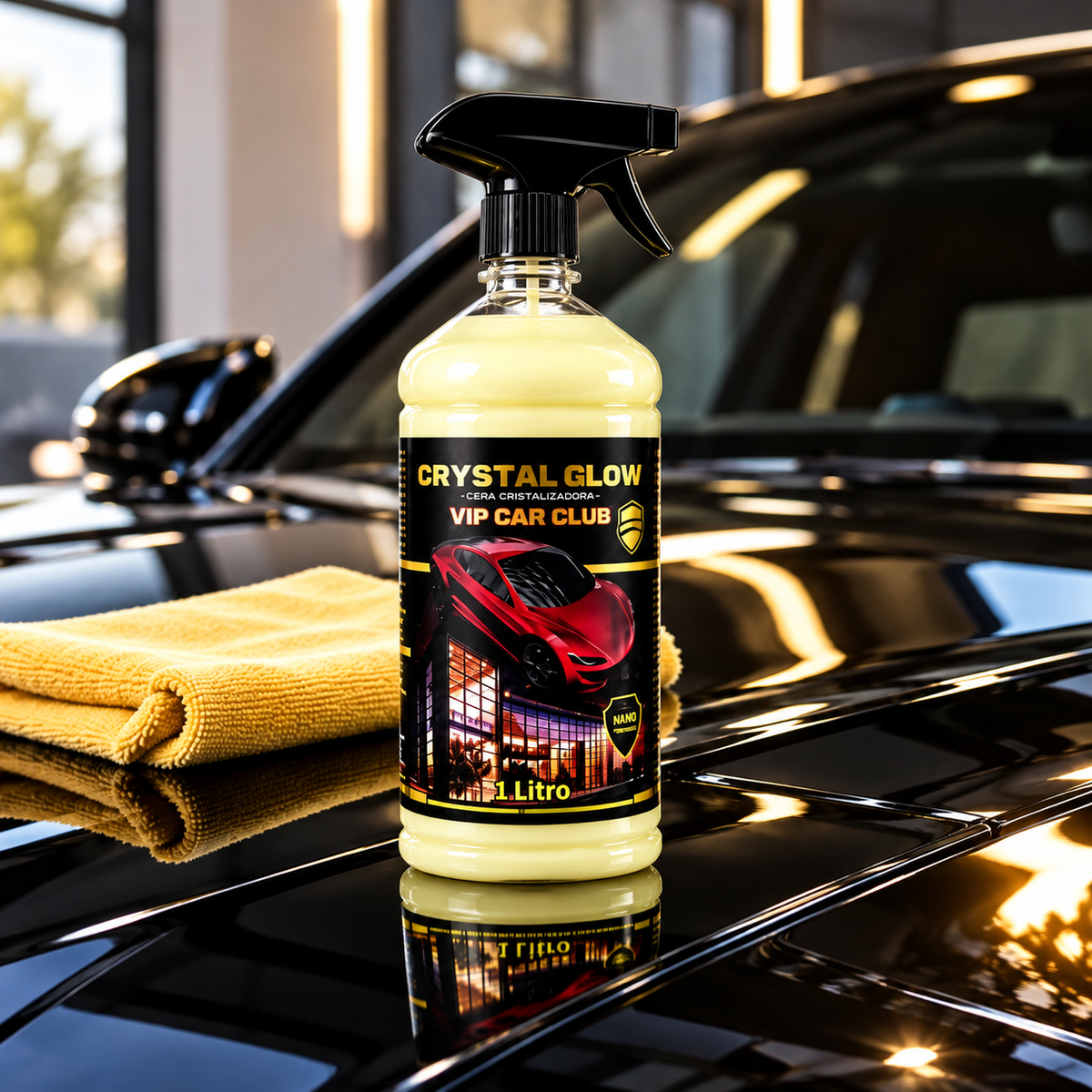 Crystal Glow Premium – Cera Automotiva com Carnaúba Pura