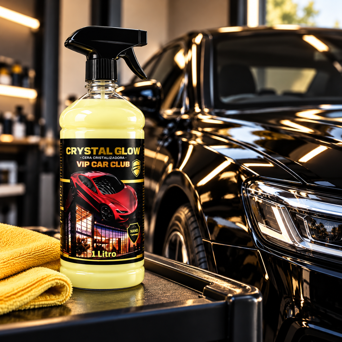 Crystal Glow Premium – Cera Automotiva com Carnaúba Pura