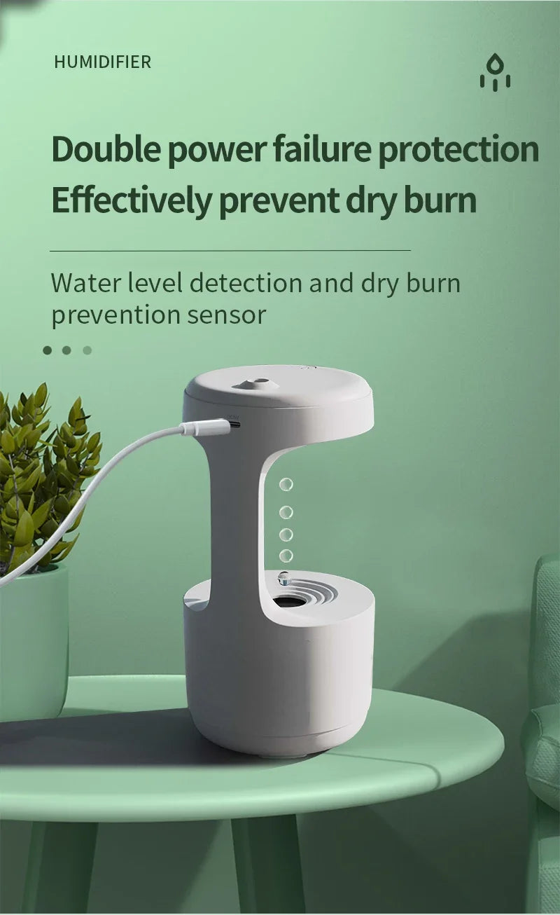 Umidificador de Ar com Cascata Antigravidade – Ar Saudável em Casa