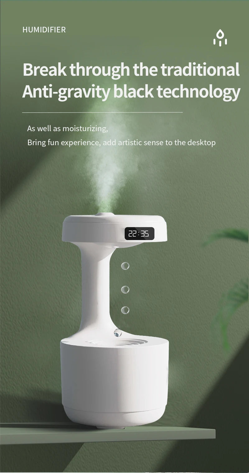 Umidificador de Ar com Cascata Antigravidade – Ar Saudável em Casa
