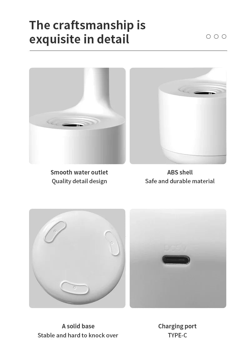 Umidificador de Ar com Cascata Antigravidade – Ar Saudável em Casa