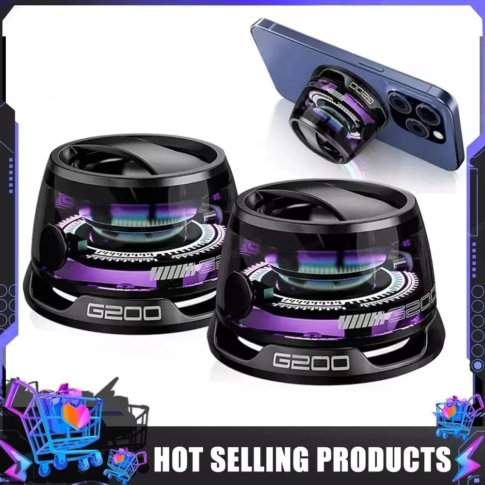 Caixa de Som Bluetooth Portátil G200 - Iluminação RGB e Fixação Magnética