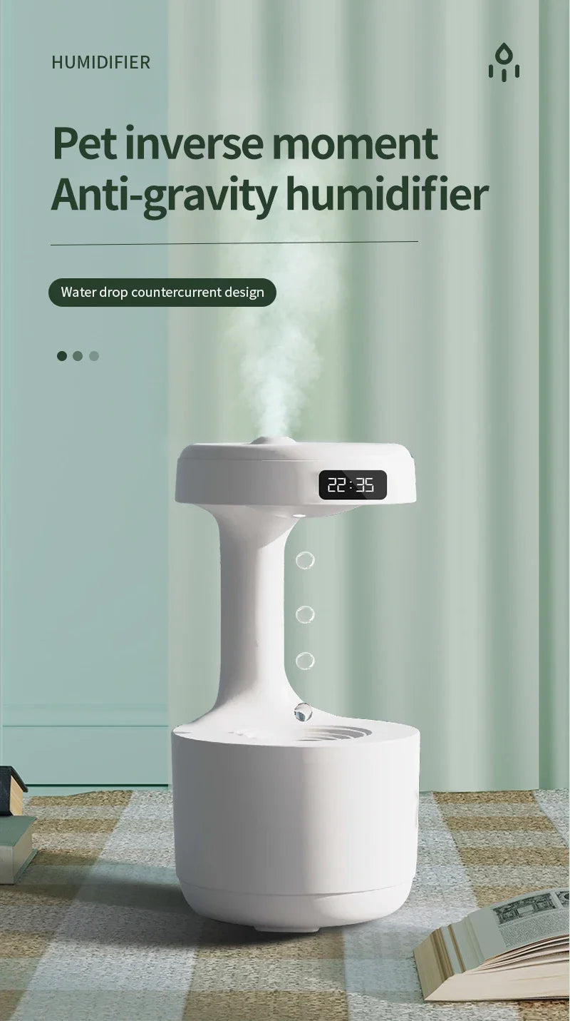 Umidificador de Ar com Cascata Antigravidade – Ar Saudável em Casa
